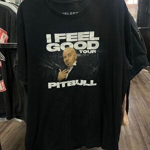 Vintage Pitbull 2021 I Feel Good Tour T-Shirt Men’s XL Black Concert Tee